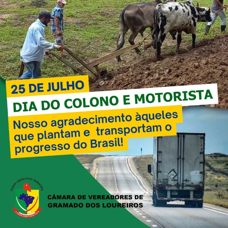 25 de Julho - Dia do Colono e Motorista